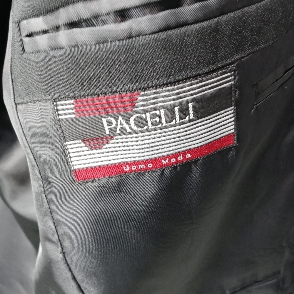 Pacelli Men's Black Polyester 4 Button Jacket. 42r - image 6